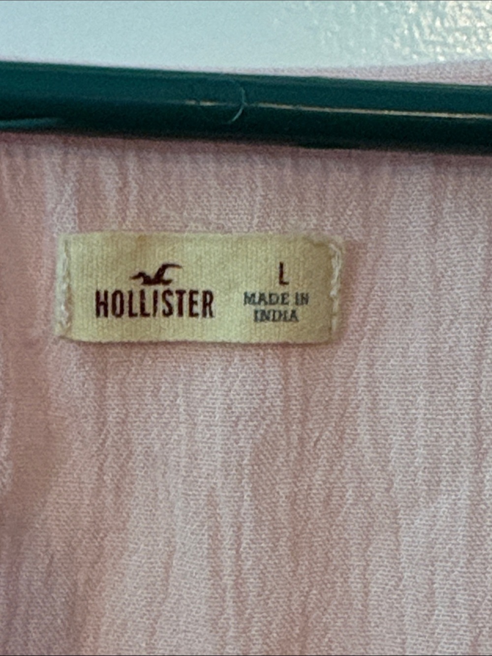 Hollister Light Pink Cold-Shoulder Bell Sleeve Top Size Large - Picture 3 of 8